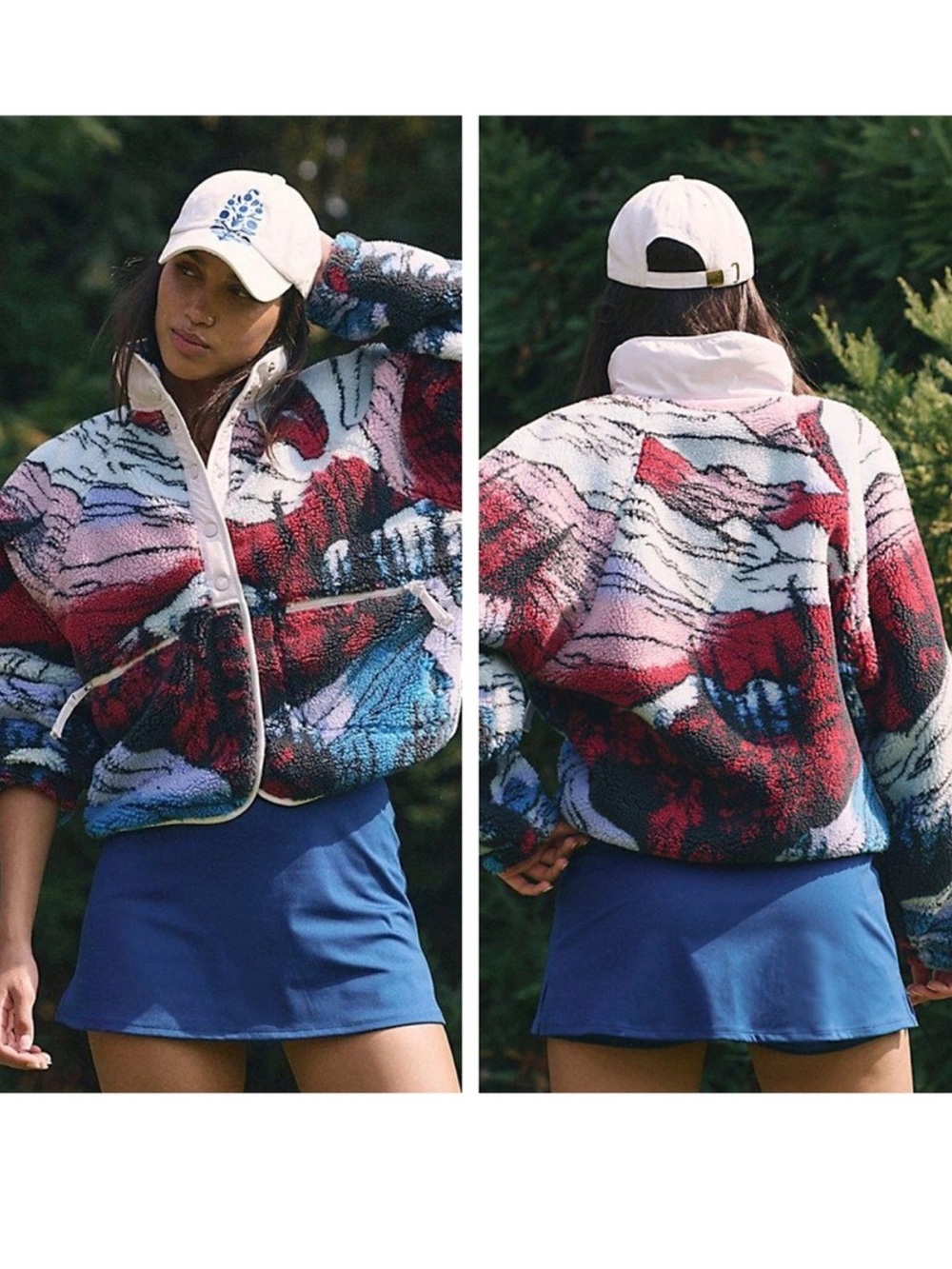 Free People FP Movement Hit The Slope ma Printed Jacket